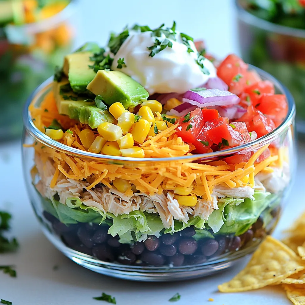 Einfache Chicken Taco Salad Frisch und Lecker