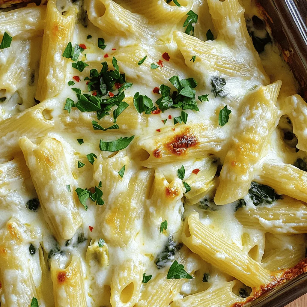 Spinach Artichoke Pasta Bake Einfache und leckere Idee