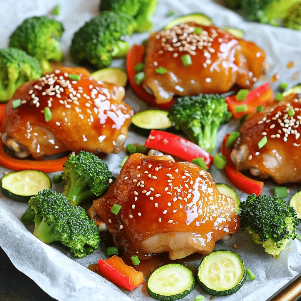 Scharfer Sheet-Pan Honey Sriracha Chicken Veggies