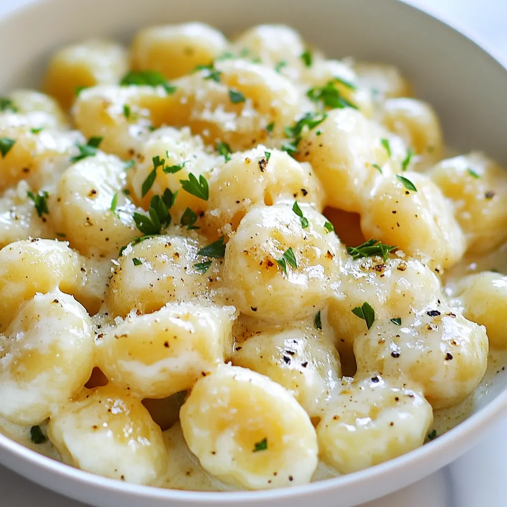 Cremige Knoblauch-Parmesan-Gnocchi schnell zubereitet