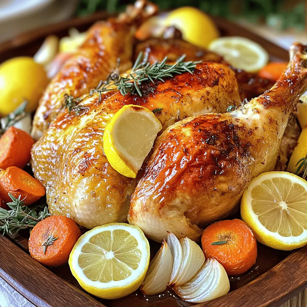 Lemon Garlic Roasted Chicken Einfaches und herzhaftes Gericht