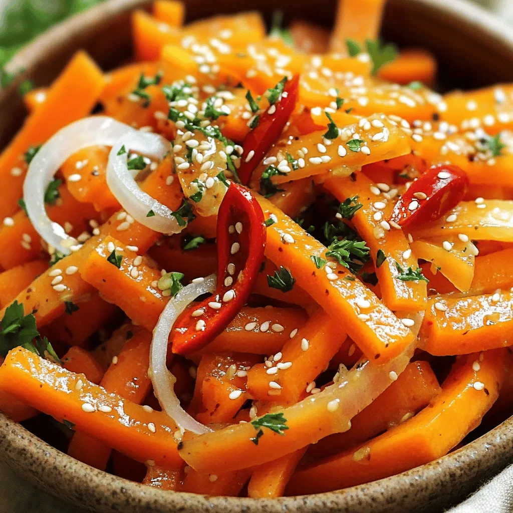 Koreanischer Karottensalat Schmackhafte Beilage kreieren