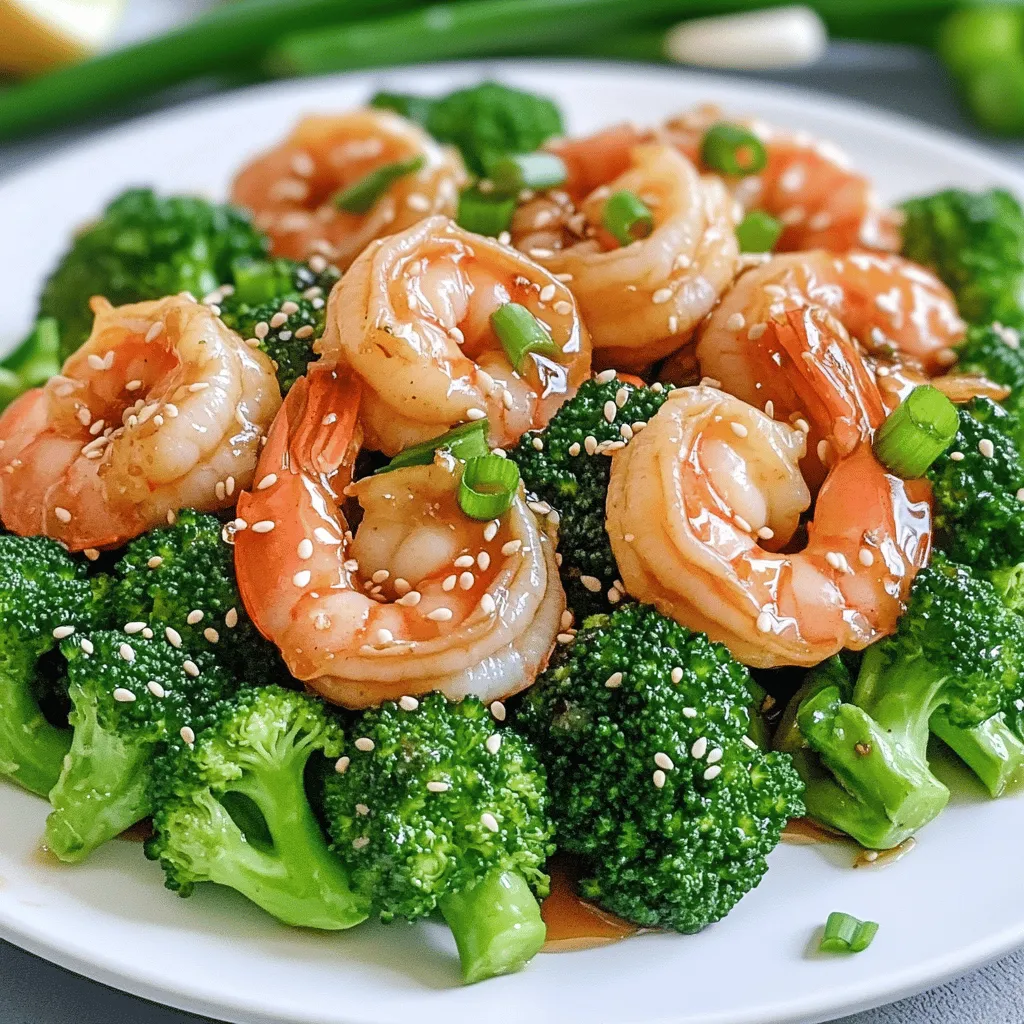 Honey Garlic Shrimp and Broccoli Schnelle Mahlzeit