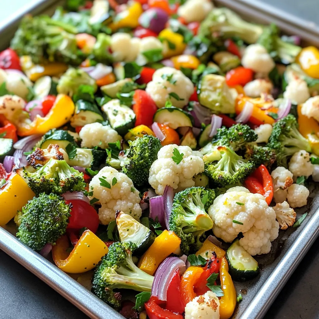 Sheet-Pan Lemon Garlic Roasted Veggies Leckeres Gericht
