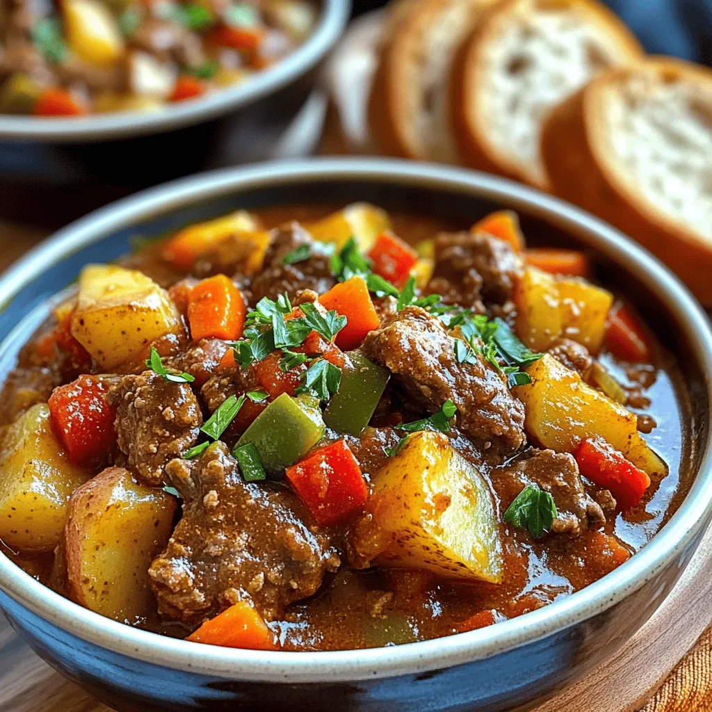 Sauciger Ungarischer Kartoffelgulasch Einfaches Rezept
