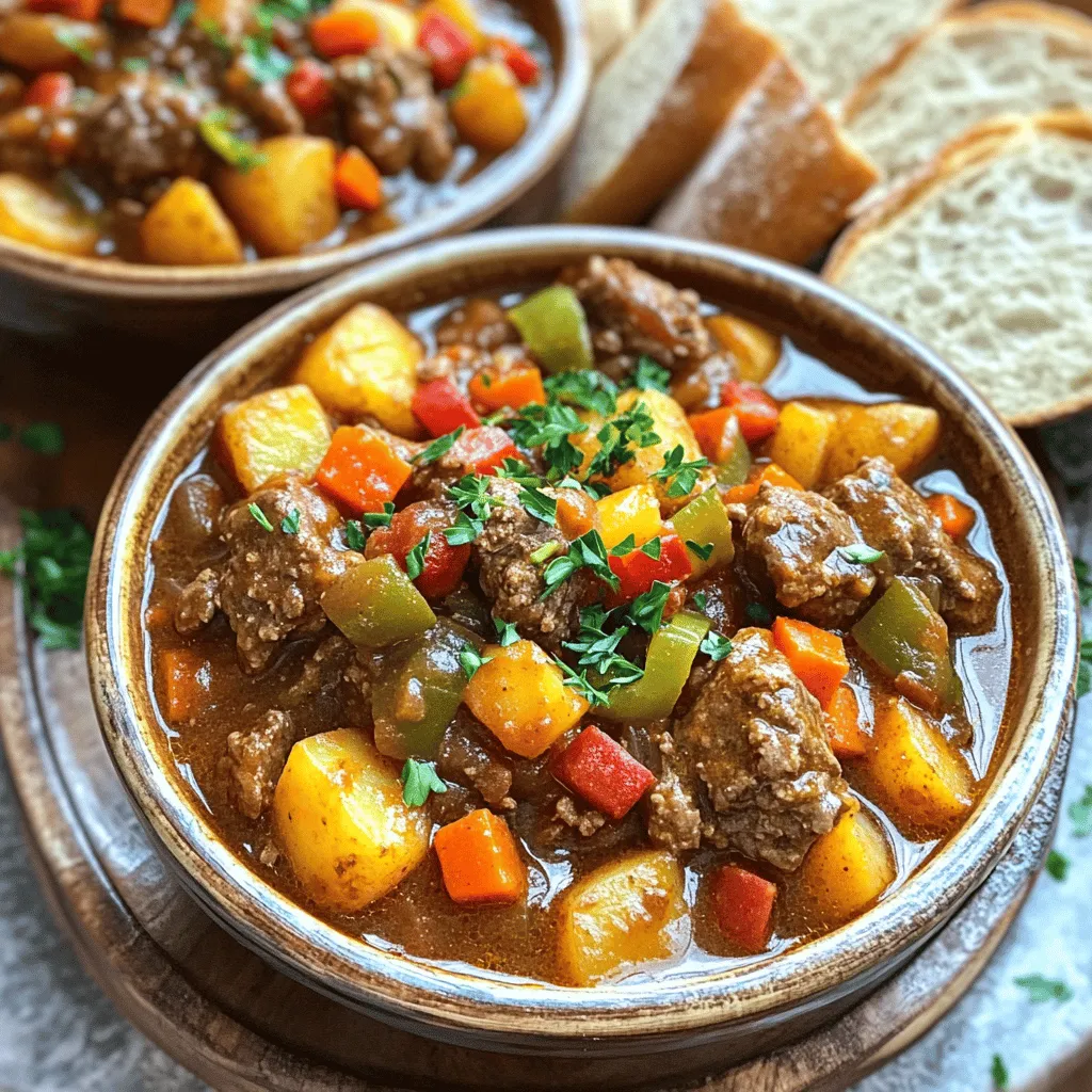 Um einen guten Saucigen Ungarischen Kartoffelgulasch zu machen, brauchst du einige wichtige Zutaten. Die Hauptbestandteile sind rote Kartoffeln, Rindfleisch, Zwiebeln, Knoblauch, und Paprika. Diese Zutaten bilden die Basis des Rezeptes und sorgen für einen reichhaltigen Geschmack.