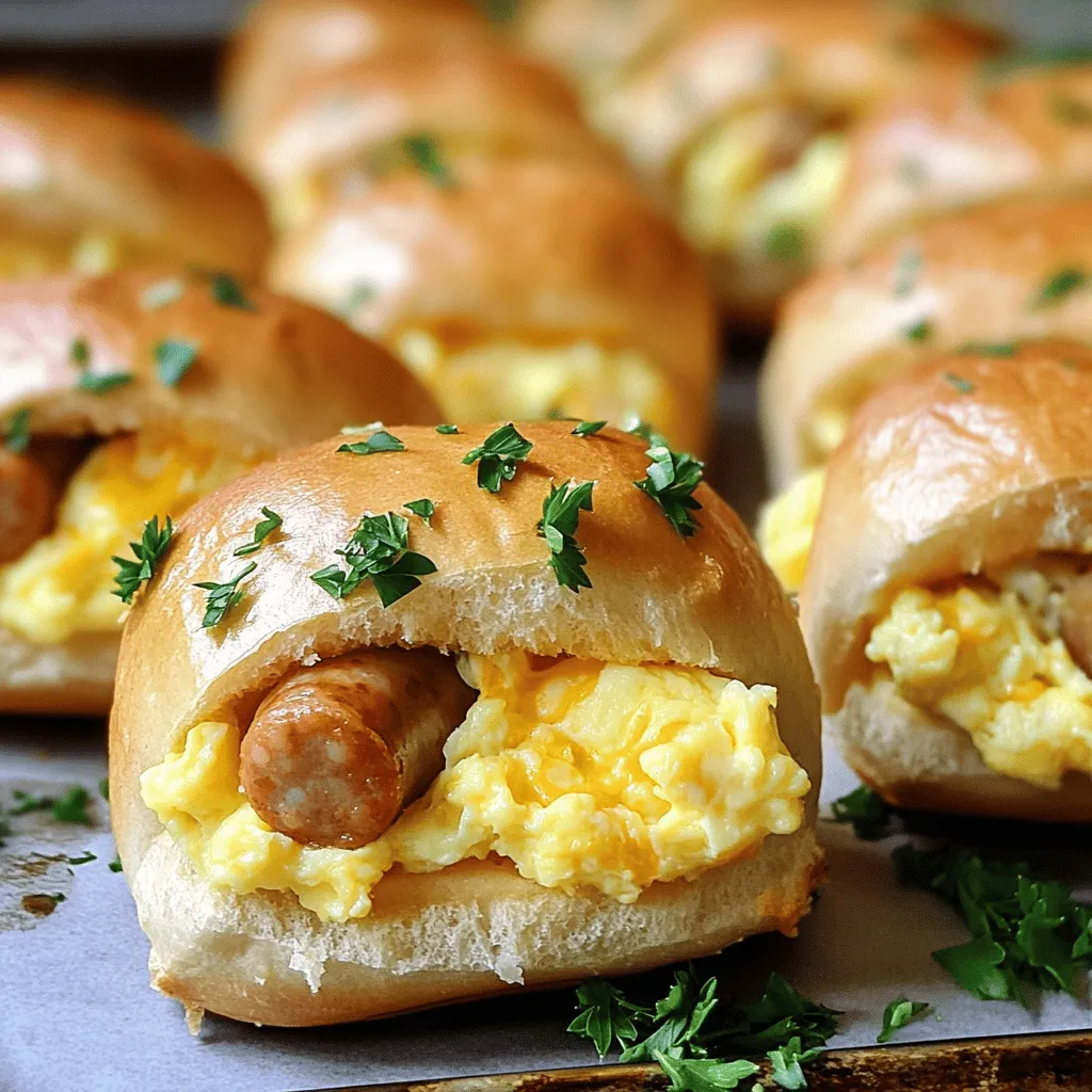 Sausage and Egg Breakfast Rolls Schnell und Lecker