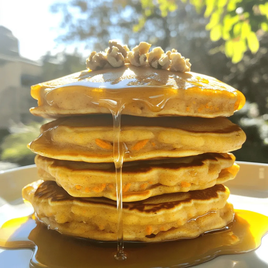 Karottenkuchen-Pfannkuchen mit fluffigem Genuss