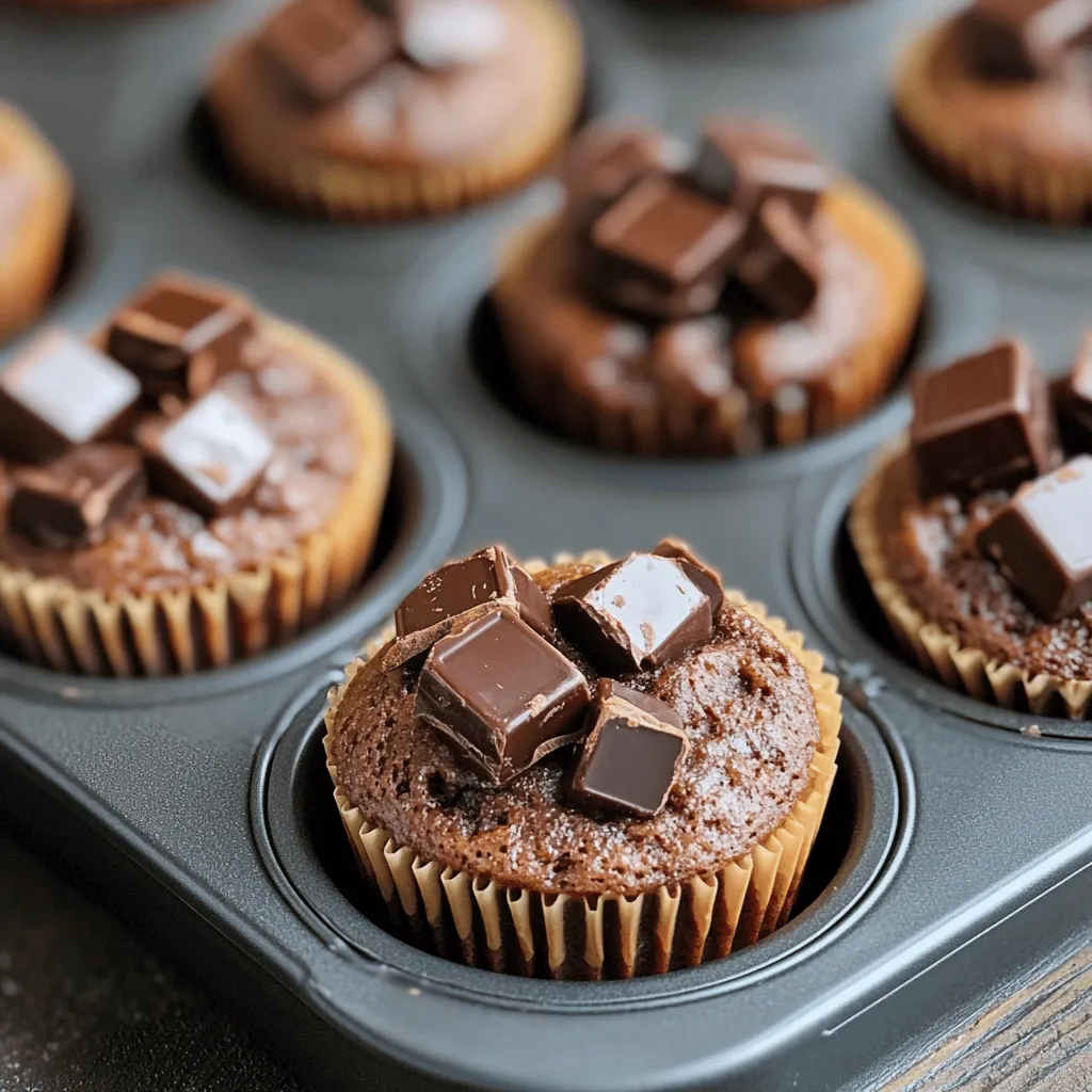 Für gesunde Schokoladen-Mini-Muffins brauchst du einfache und gesunde Zutaten. Du benötigst 1 Tasse Hafermehl und 1/2 Tasse ungesüßtes Kakaopulver. Honig oder Ahornsirup ist wichtig, also nimm 1/2 Tasse. Du brauchst auch 1/2 Tasse griechischen Joghurt und 1/4 Tasse Pflanzenöl, wie Kokosnussöl. Vergiss nicht die 2 großen Eier. Außerdem benötigst du 1 Teelöffel Backpulver, 1/2 Teelöffel Natron und 1/4 Teelöffel Salz. Hast du Lust auf etwas Extra? Dann füge 1/2 Tasse gehackte Nüsse oder Schokoladenstückchen hinzu.