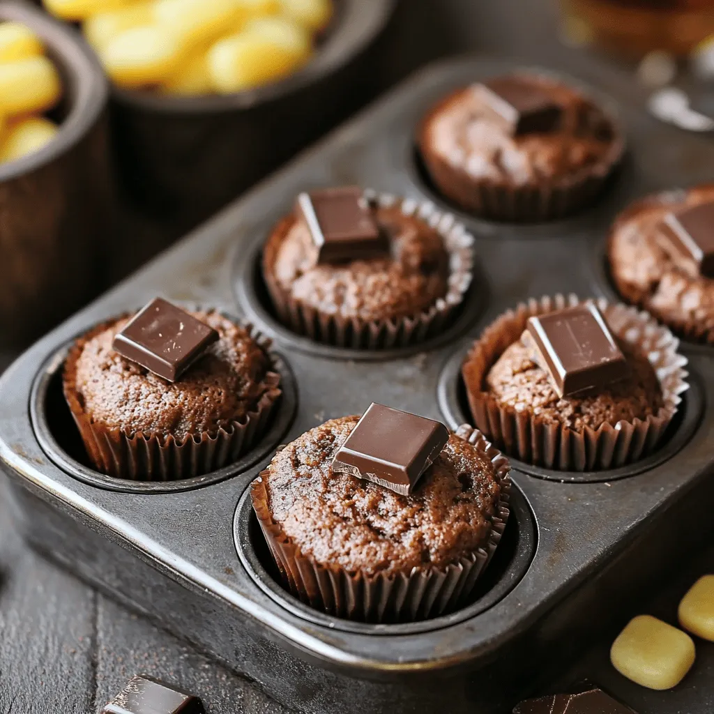 Gesunde Schokoladen-Mini-Muffins schnelle und leckere Idee