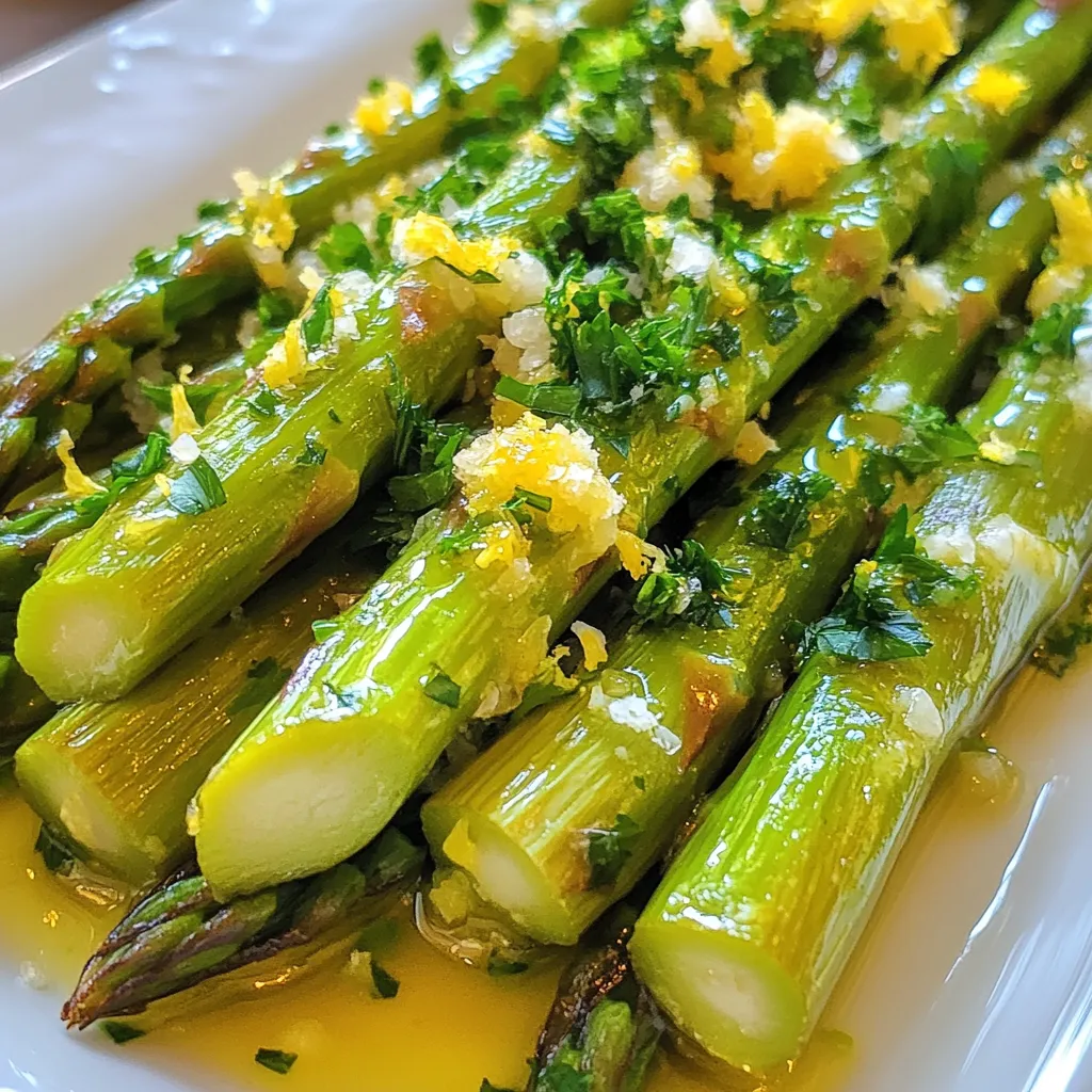Zitronen-Knoblauch-gerösteter Spargel Einfaches Rezept