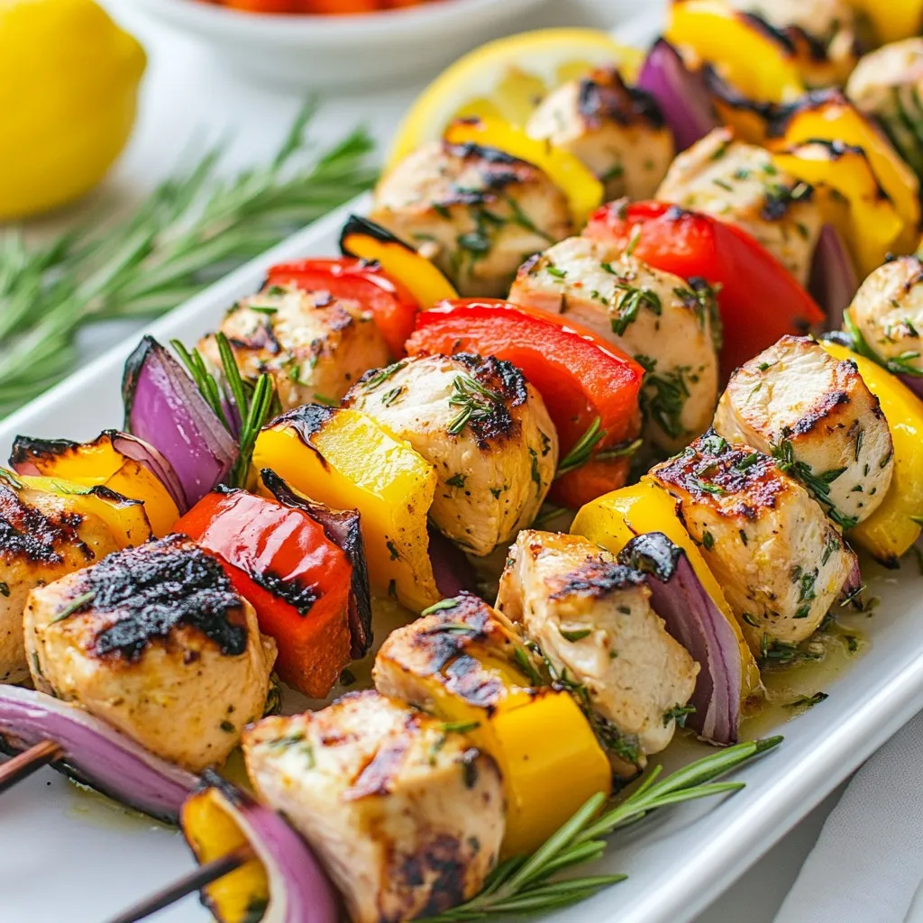 Lemon Herb Grilled Chicken Kabobs Einfach und Lecker