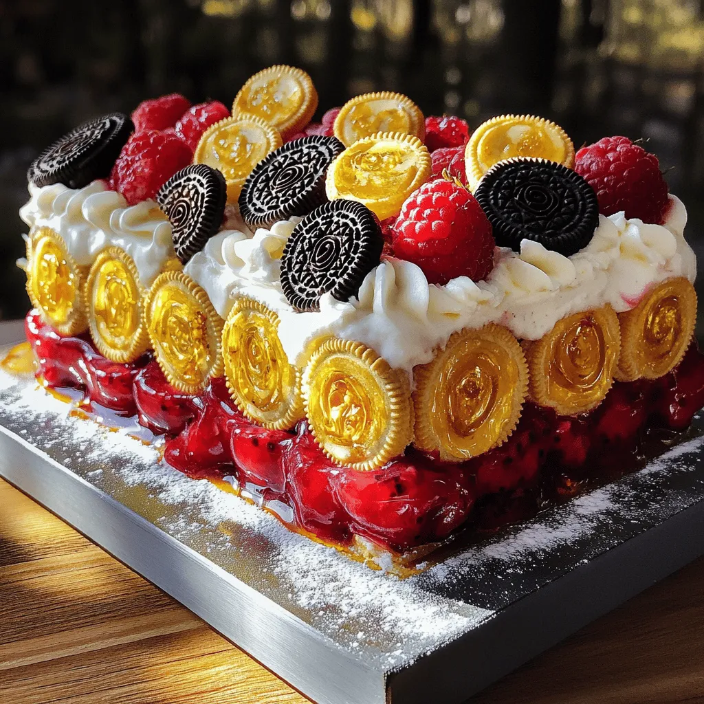 Goldene Oreo Erdbeer-Käsekuchen-Riegel Leckerer Genuss