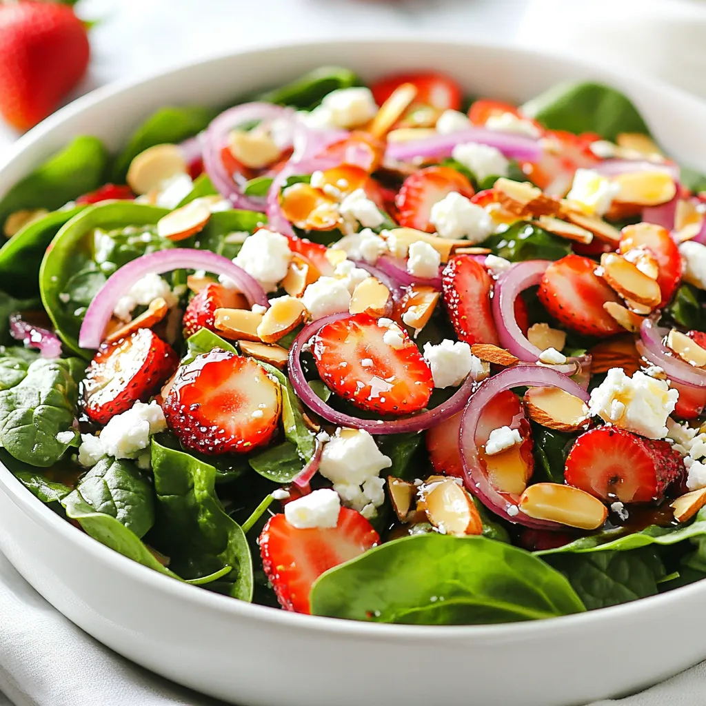 Strawberry Spinach Poppy Salad Frisch und Gesund
