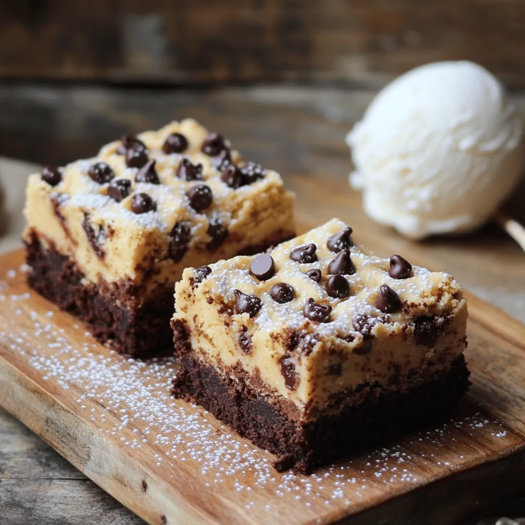 Schmackhafte Chocolate Chip Cookie Dough Brownies