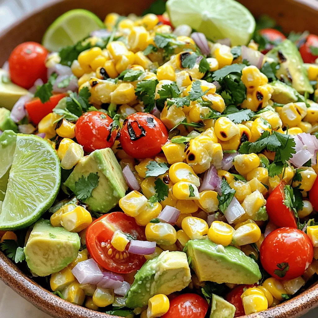 Grilled Corn and Avocado Salad Frisch und Köstlich