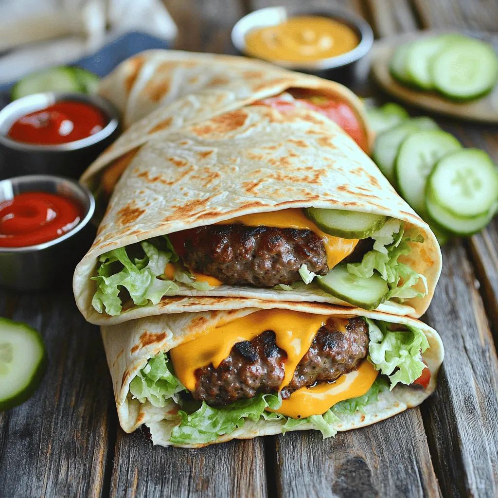 Grilled Cheeseburger Wraps für ein herzhaftes Essen