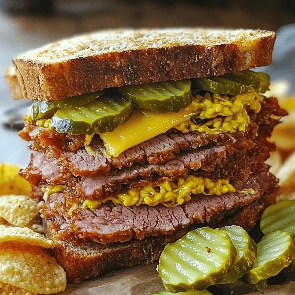 Katz&#8217;s Pastrami Sandwich Lecker und Sättigend Genießen