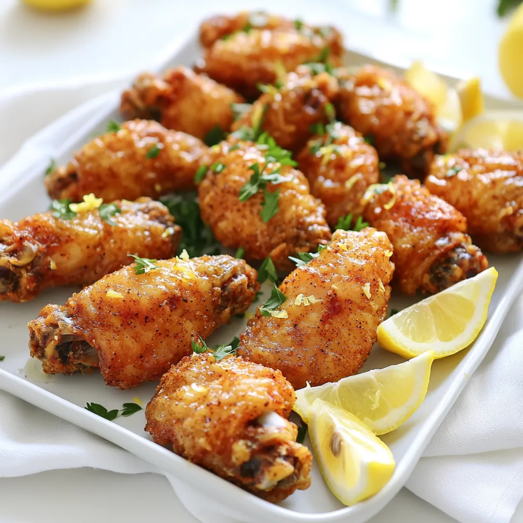 Air Fryer Crispy Lemon Pepper Wings Rezept für Genuss