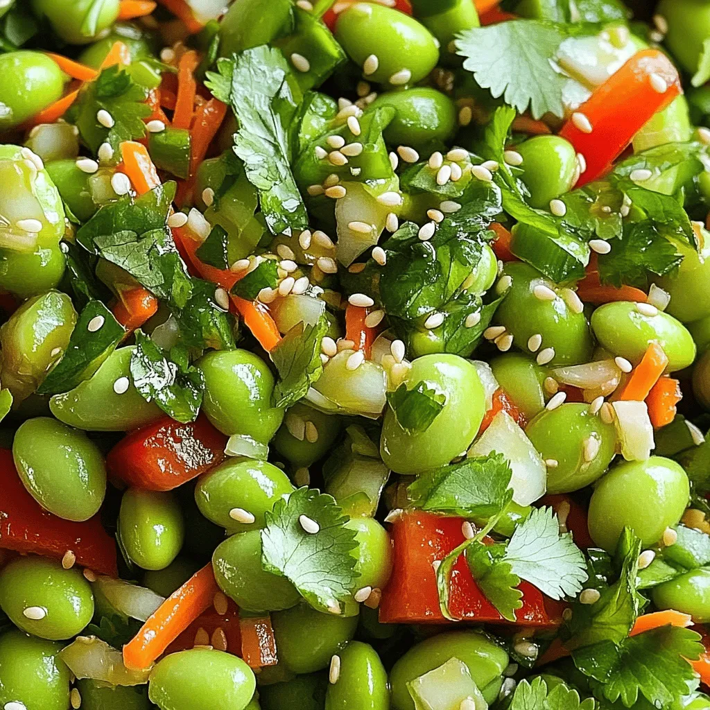 Asiatischer Edamame Salat mit frischen Zutaten