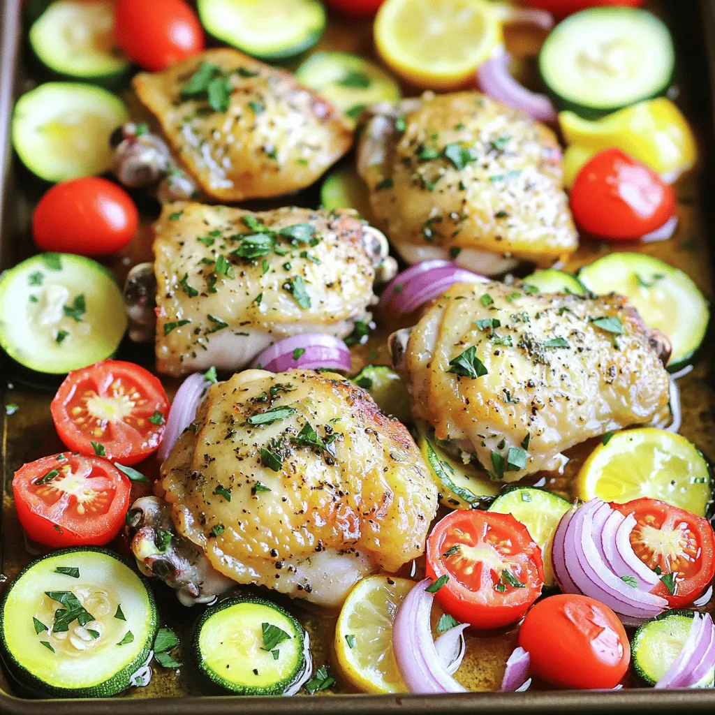 Lemon Herb Chicken Sheet Pan Dinner Einfach und Lecker