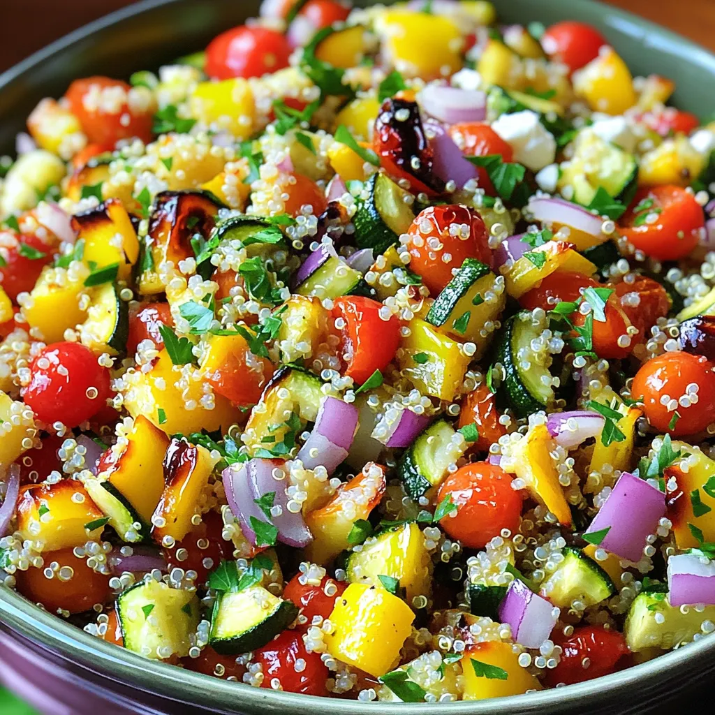 Roasted Vegetable Quinoa Salad Frisch und Gesund
