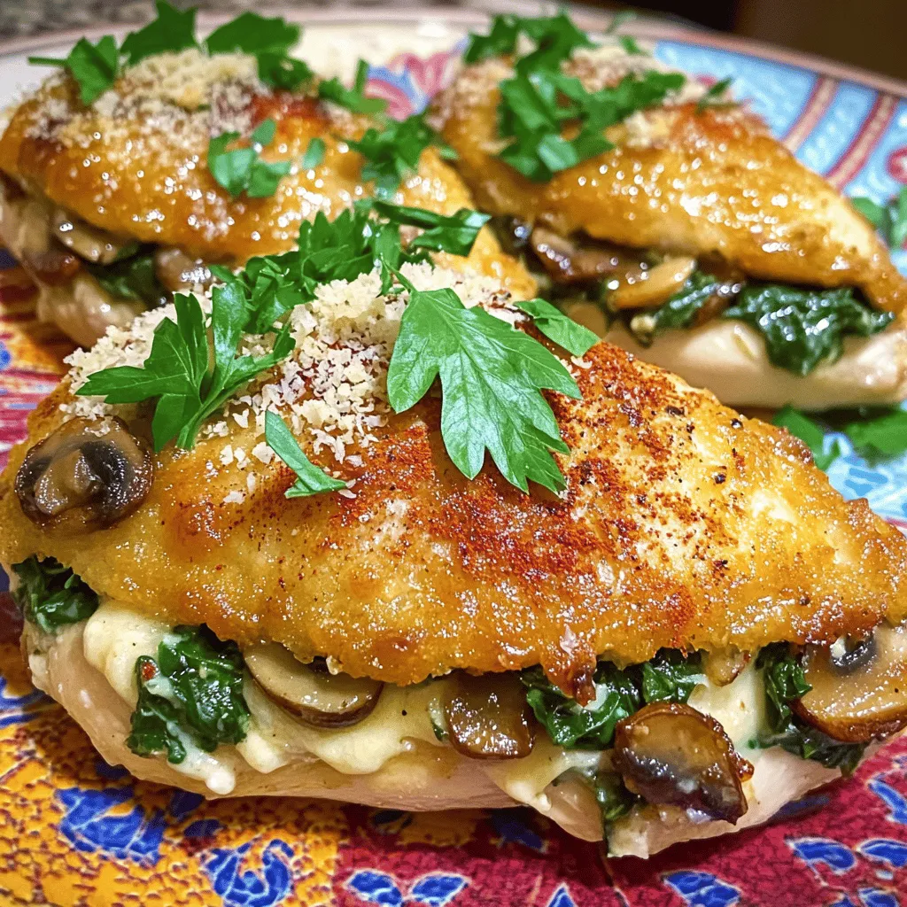 Gesunde Pilzgefüllte Hähnchenbrust Einfaches Rezept