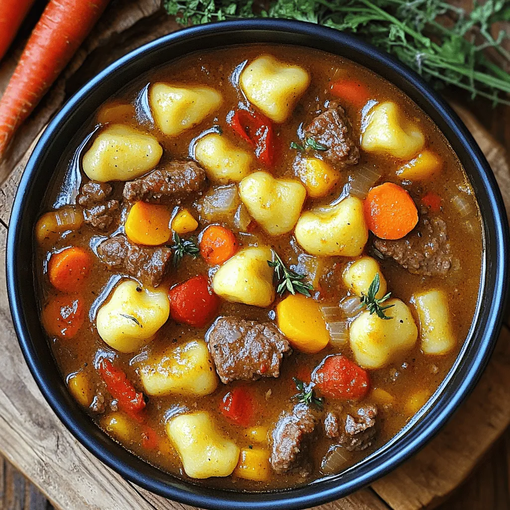 Kartoffelgnocchi Rindfleischeintopf Herzhaftes Rezept