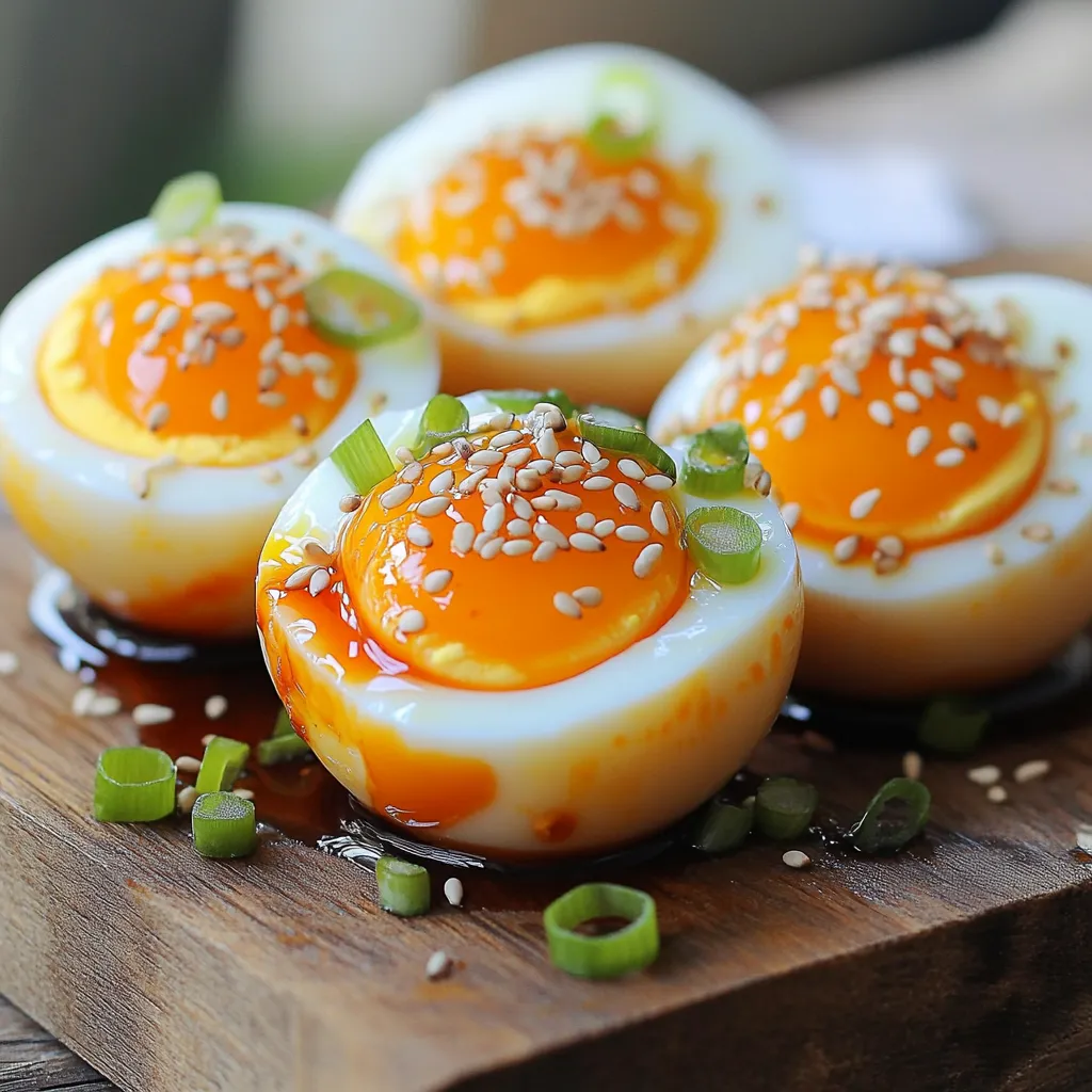 Würzige Sriracha Ramen Eier Einfaches Rezept entdecken