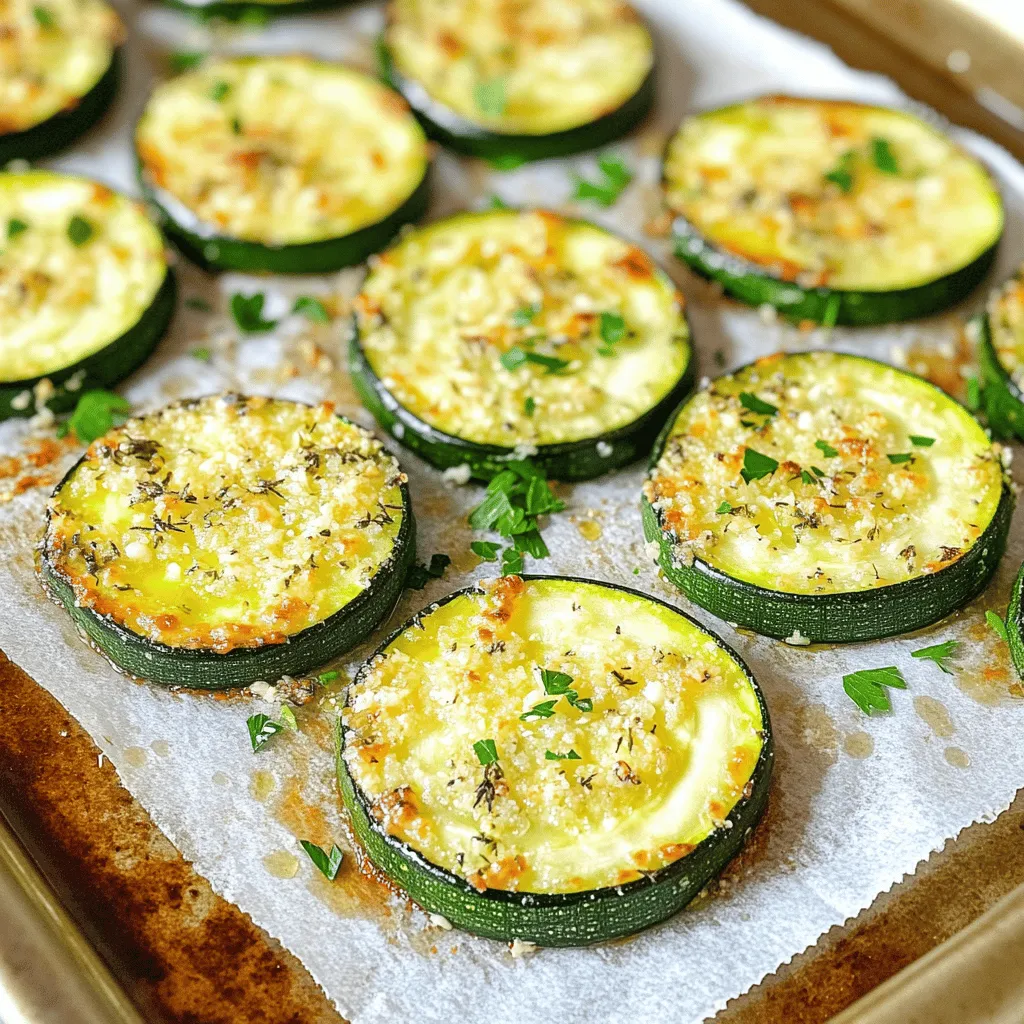 Knoblauch Kräuter Zucchini Rounds Einfach und Lecker