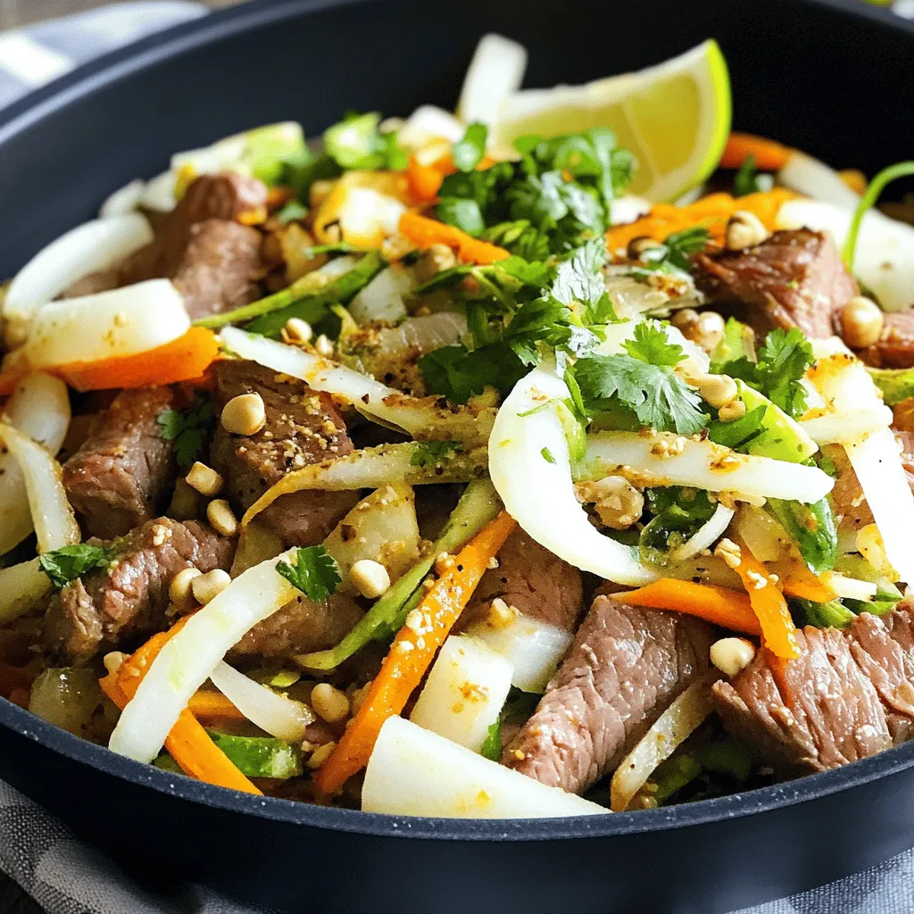 Um ein köstliches Low-Carb Rinderpfannen Rezept zuzubereiten, brauchst du einige frische Zutaten. Dazu zählen 500 g Rinderhackfleisch, 1 kleiner Kopf Weißkohl, 2 mittelgroße Karotten und 2 Frühlingszwiebeln. Diese Zutaten sorgen für einen tollen Geschmack und eine schöne Textur.