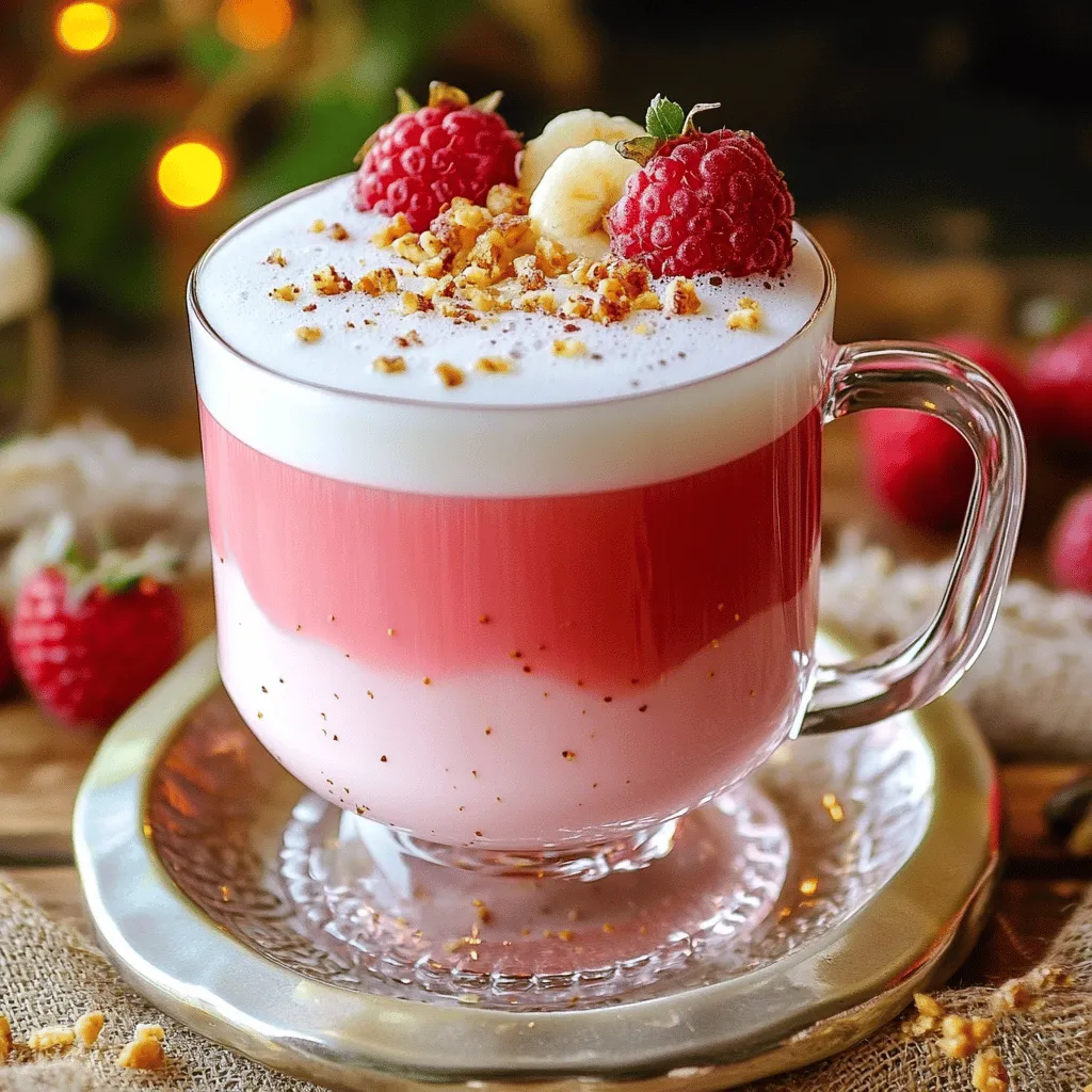 Raspberry Hibiscus Latte Kraftvoll und Erfrischend