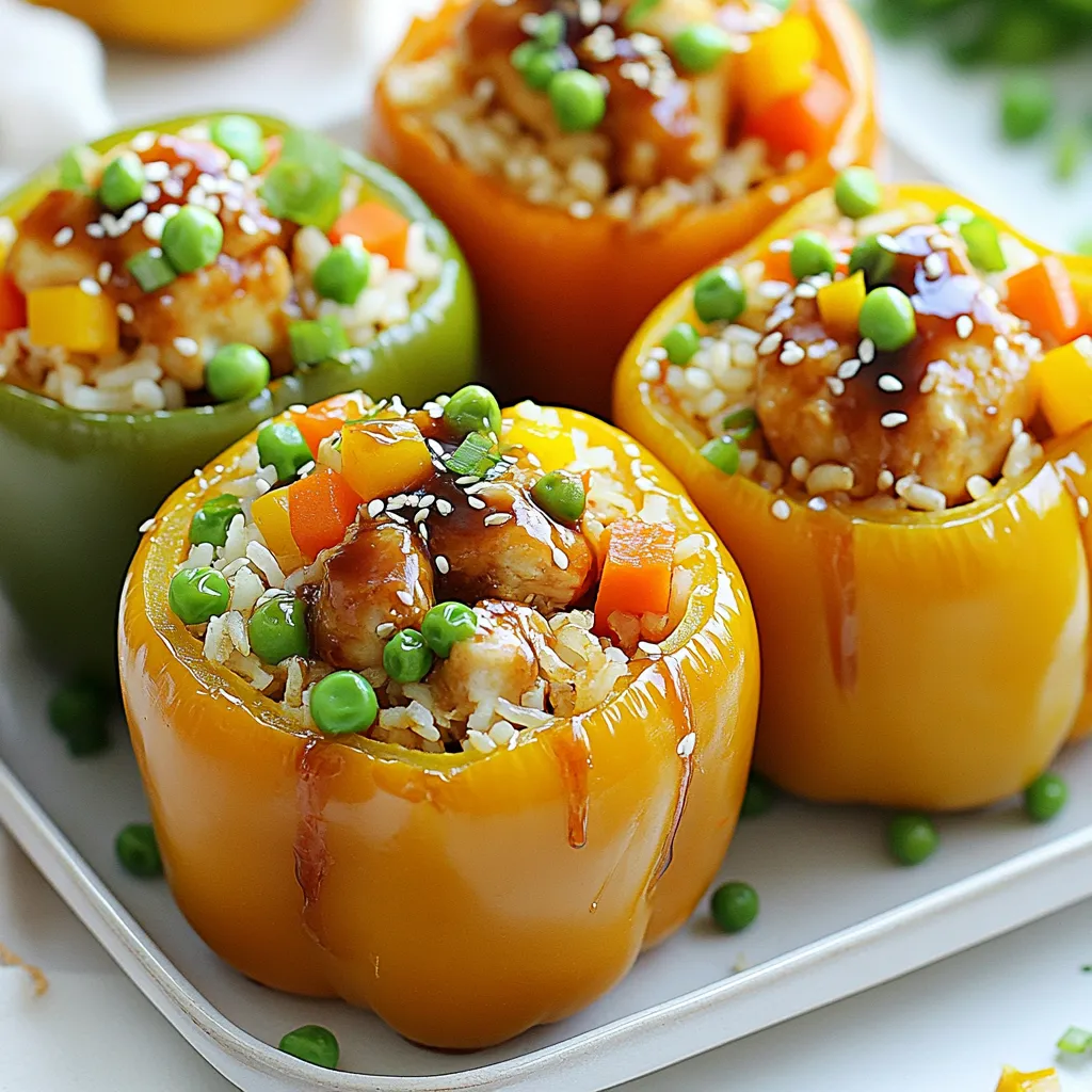 Teriyaki Chicken Stuffed Peppers Schnelle Feierlichkeit