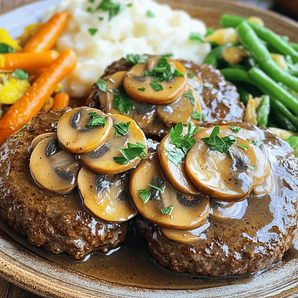 Um ein köstliches Salisbury-Steak zu machen, brauchst du die folgenden Hauptzutaten: