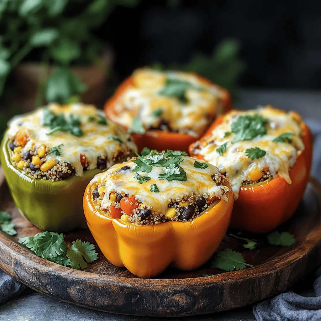 Vegetarische gefüllte Paprika Nahrhafte Genussoption