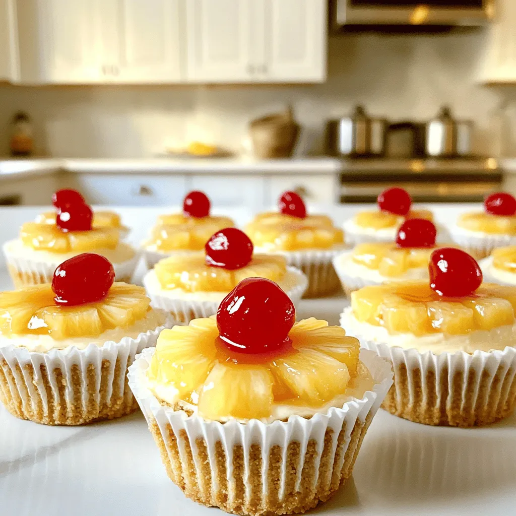 Mini Pineapple Upside Down Cheesecakes Lecker und Einfach