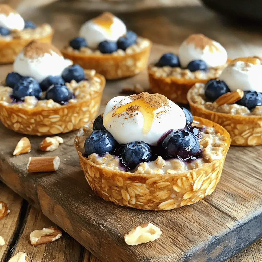 Air Fryer Blueberry Oatmeal Cups Gesunder Snack