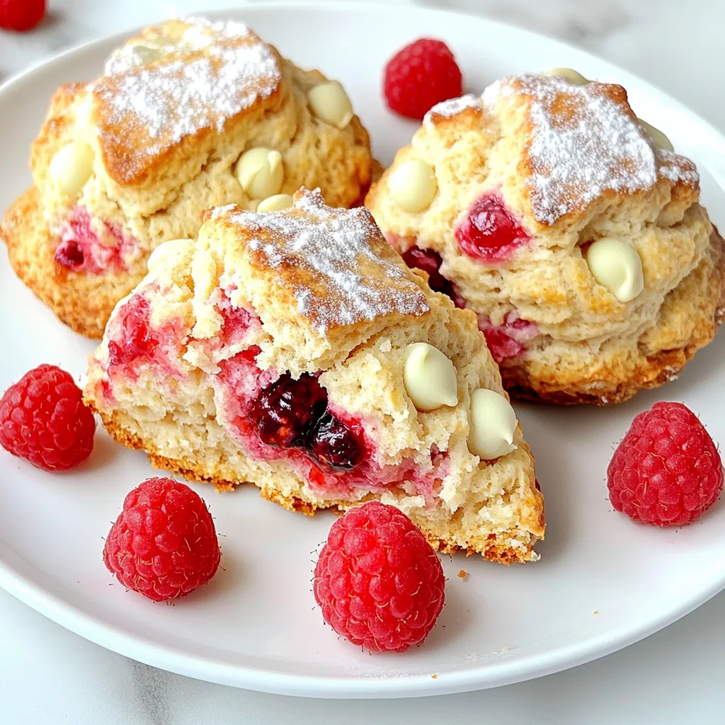 Himbeer-Weißschokolade Scones Leckere Backfreude