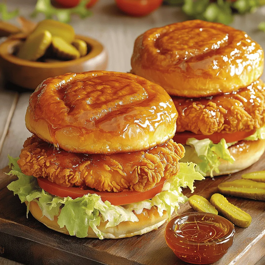 Hot Honey Crispy Chicken Sandwiches Knuspriger Genuss