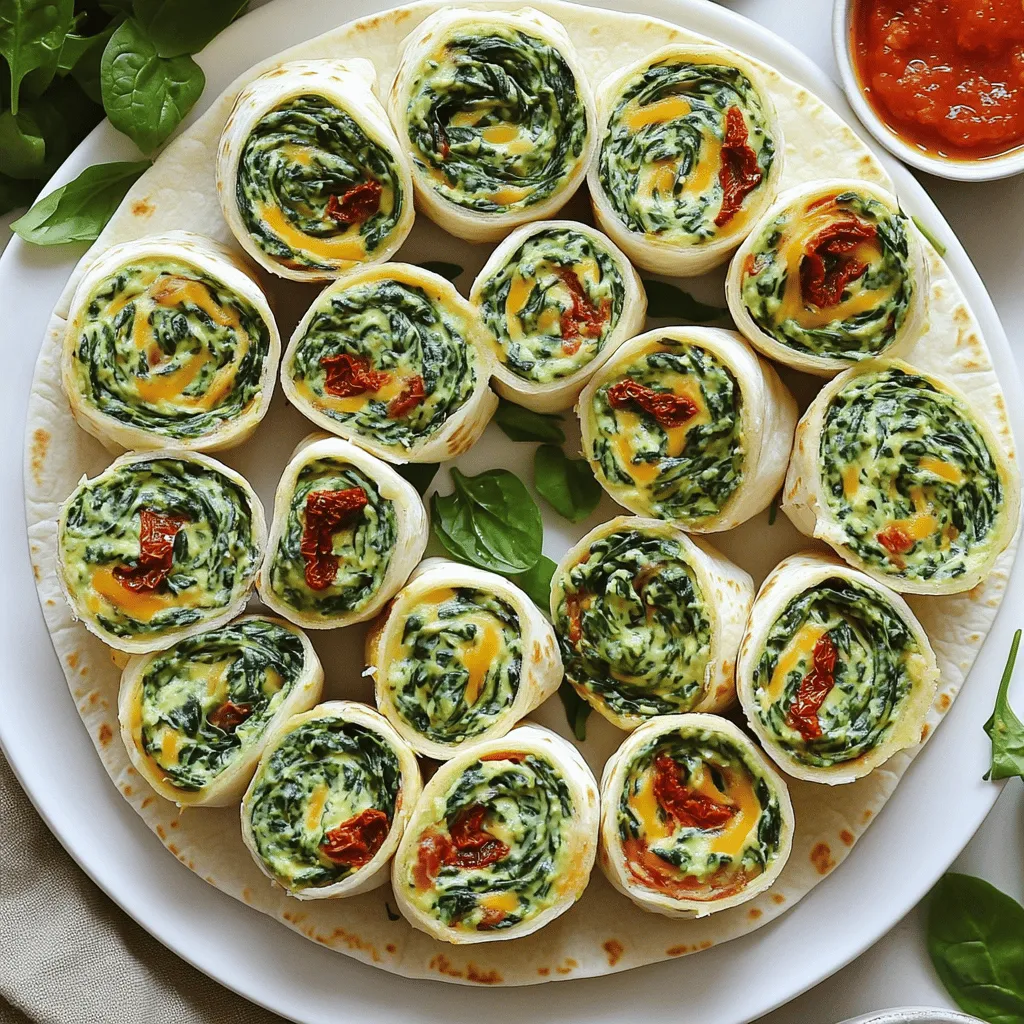 Leckere Cheesy Spinach Pinwheels schnell zubereiten
