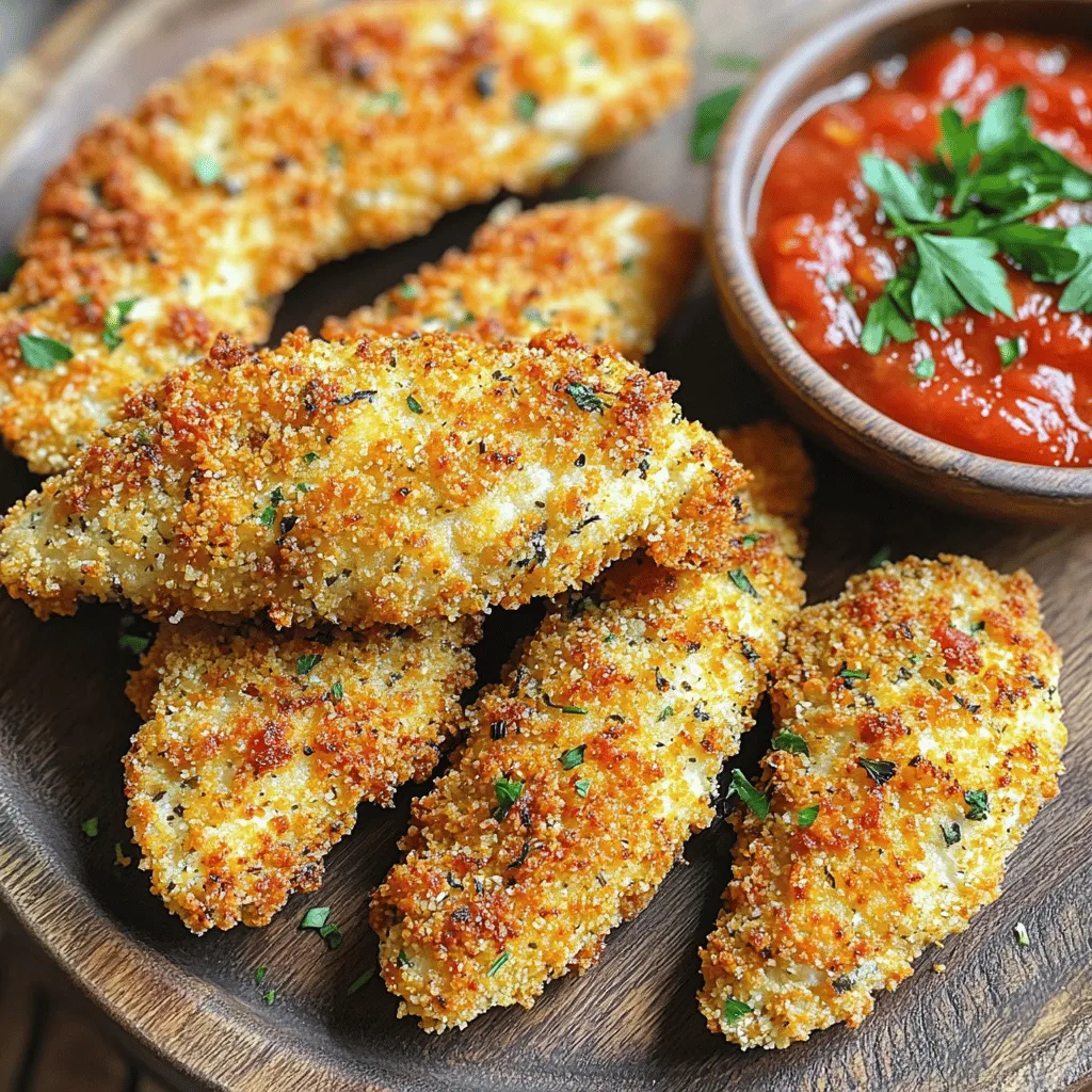 Parmesan Crusted Chicken Tenders Knusprig und Lecker