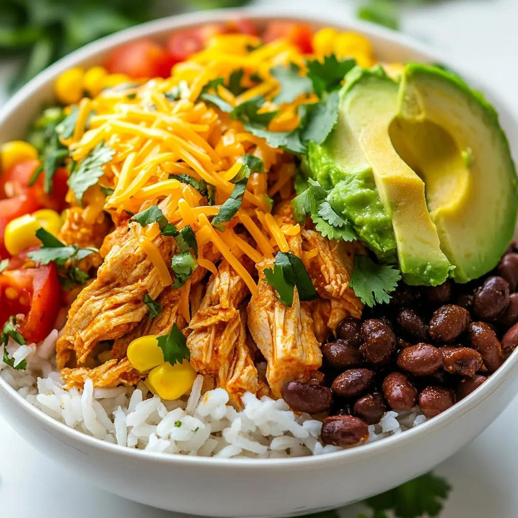 Schnelle Instant Pot Chicken Burrito Bowls Rezept