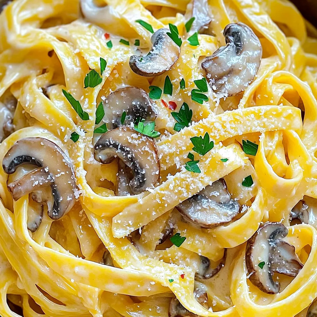 One-Pot Creamy Mushroom Alfredo Pasta Genuss pur