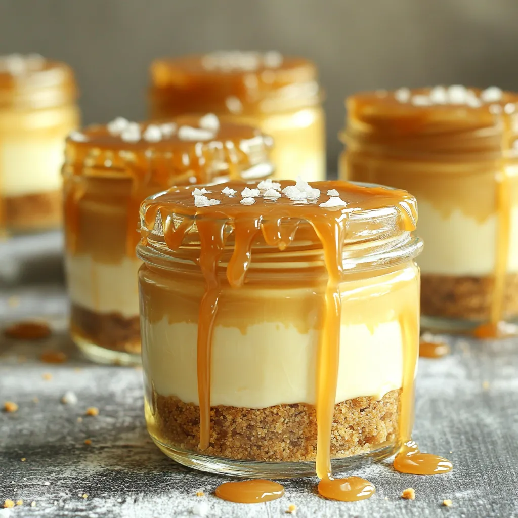 No Bake Salted Caramel Cheesecake Jars Genussvoller Genuss