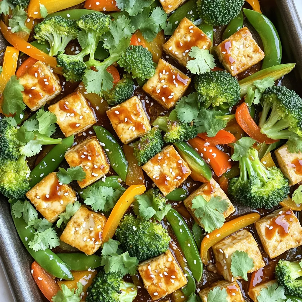 Sheet-Pan Sweet Chili Tofu and Veggies Einfaches Rezept