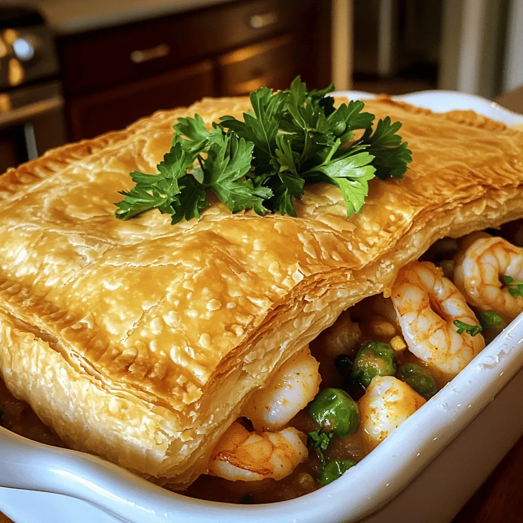 Cajun Seafood Pot Pie ist ein herzhaftes Gericht aus der Südstaatenküche. Es ist eine Mischung aus Meeresfrüchten, Gemüse und einer cremigen Sauce, die in einen zarten Teig eingeklemmt ist. Dieses Gericht bringt den Geschmack des Südens direkt auf den Tisch.