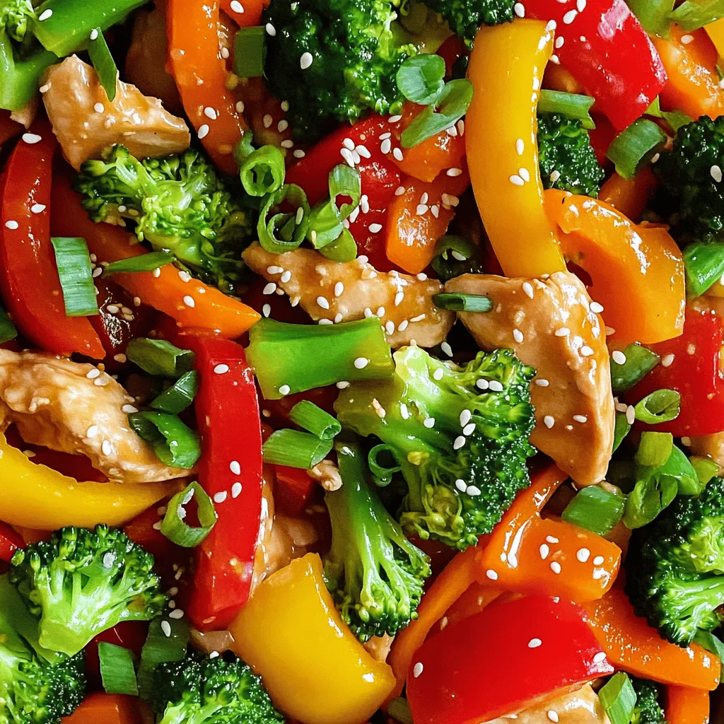 Ginger Garlic Chicken Stir-Fry Schnelles Gericht genießen