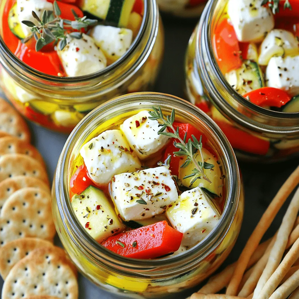 Einfache marinierten Käse Vorspeise köstlich genießen