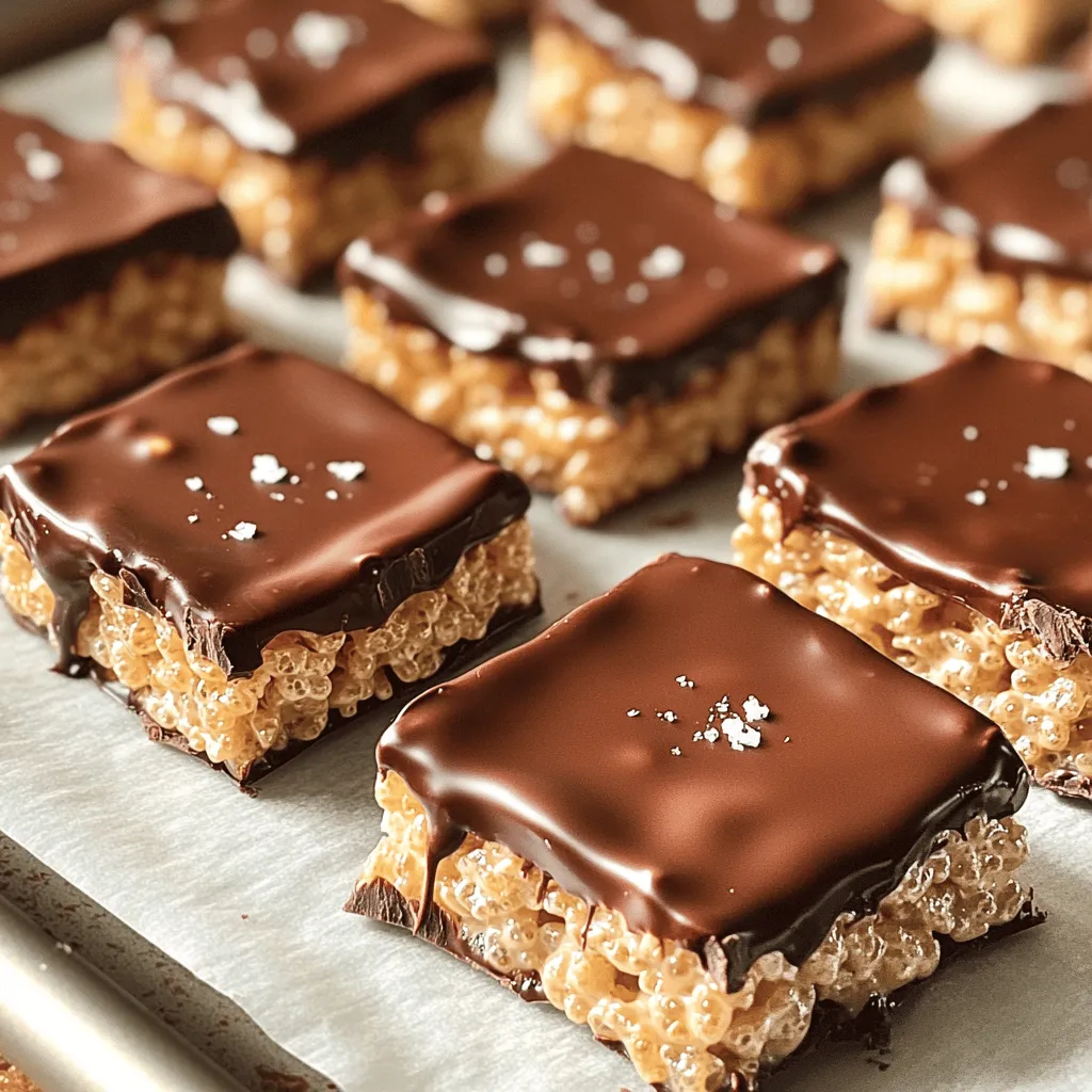 No-Bake Chocolate Covered Rice Krispie Treats Rezept