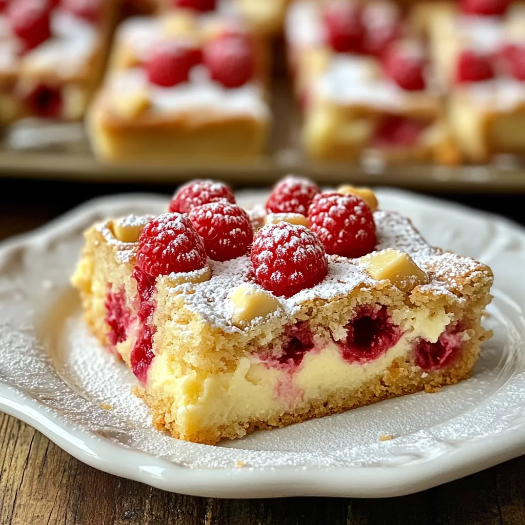 Weiße Schokoladen-Himbeer-Blondies Einfaches Rezept
